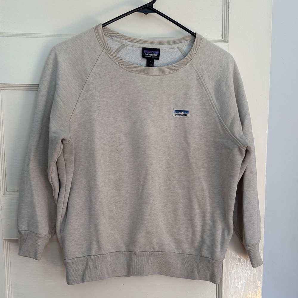 Patagonia Organic Cotton Cream Crewneck Pullover